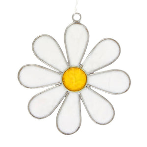 White Daisy Flower Suncatcher