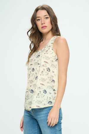 HEDGEHOG FLORAL TANK TOP