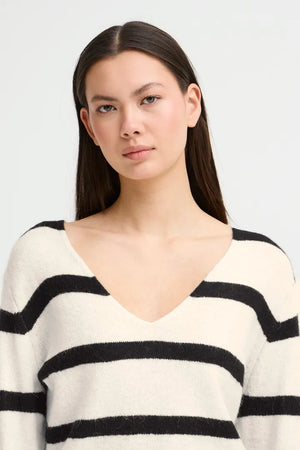 IHKAMARA Pullover(.B&W Stripe)