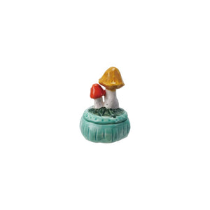 Stoneware Container W/Mushroom Lid