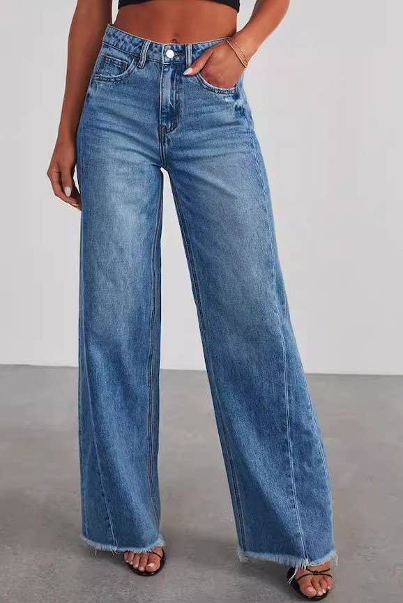 High Waisted  Wide Leg Jeans