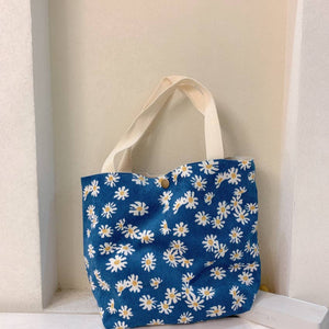 Floral Corduroy Small Tote