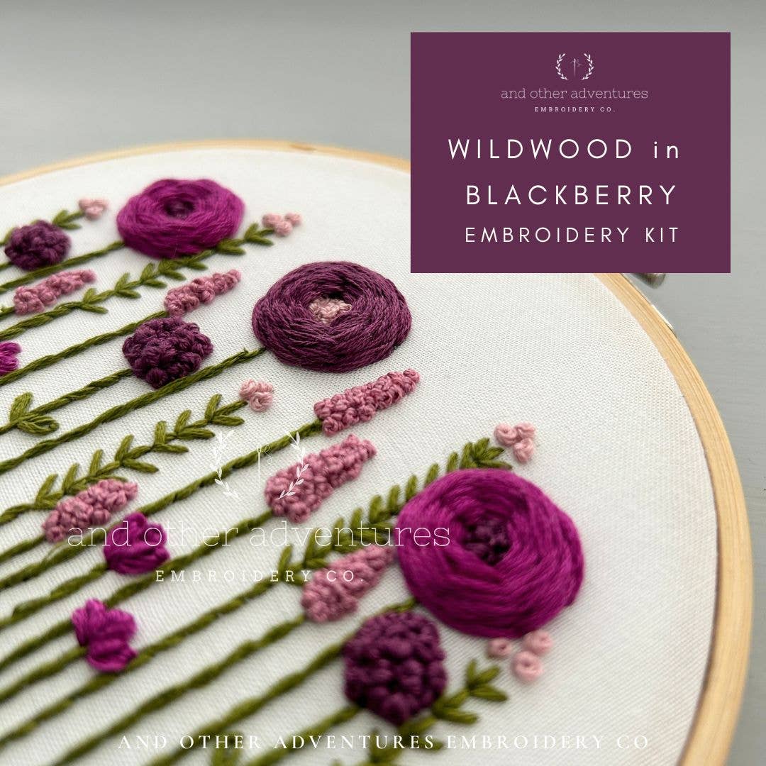 Hand Embroidery Kit - Wildwood in Blackberry