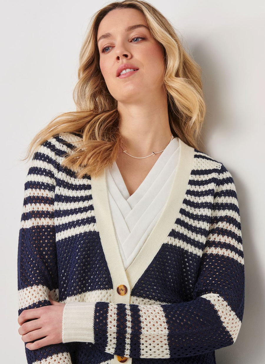 Striped Knit Cardigan