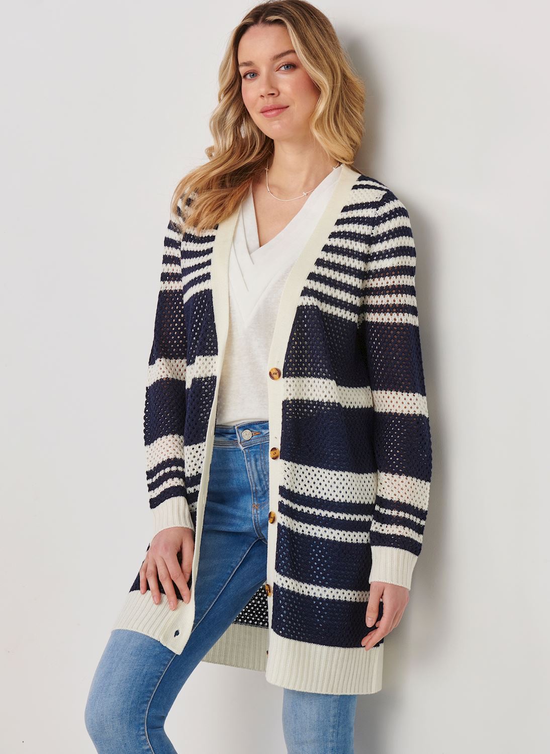 Striped Knit Cardigan