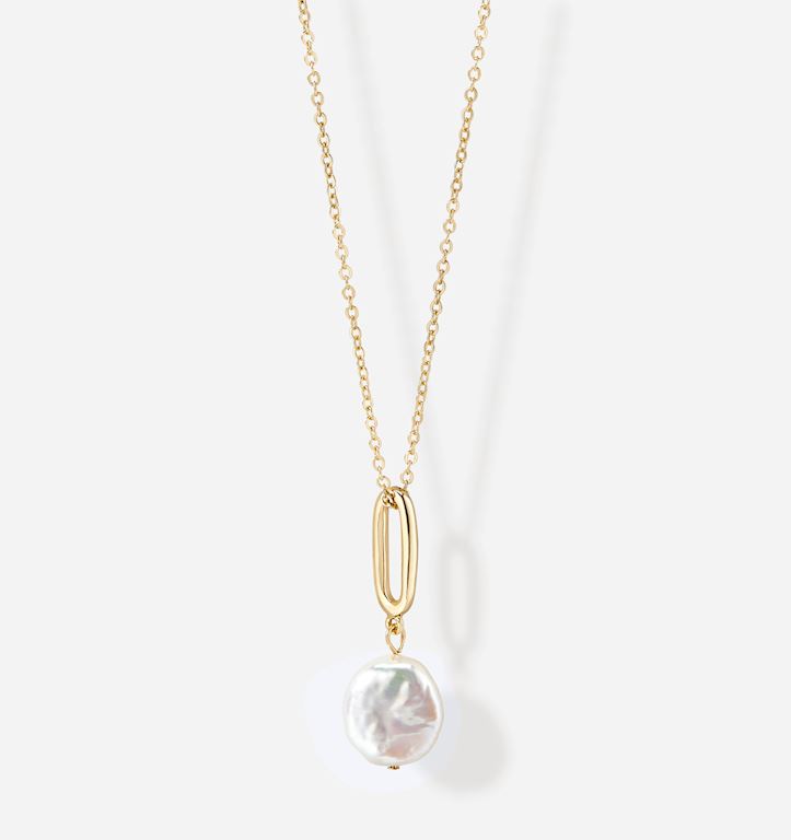 Pearl Drop Gold Necklace