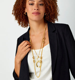 Gold Curb Chain Necklace