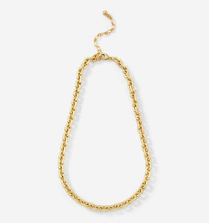 Chunky Gold Link Necklace, Short