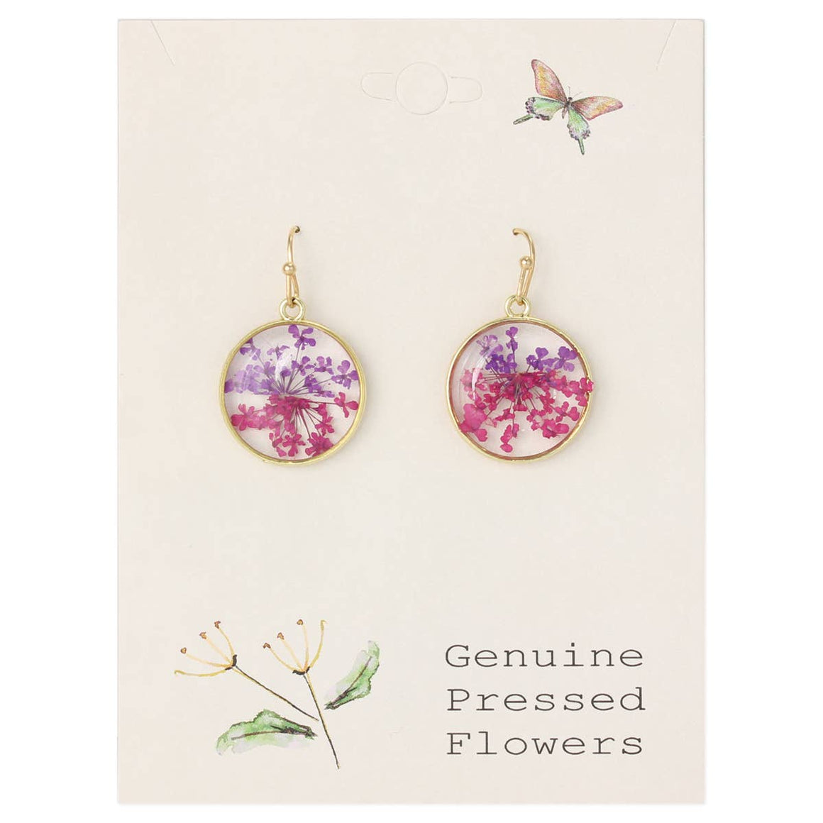 Pink&Purple Flower Earring