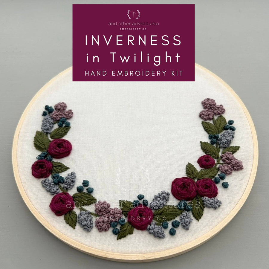 Hand Embroidery Kit - Inverness in Twilight