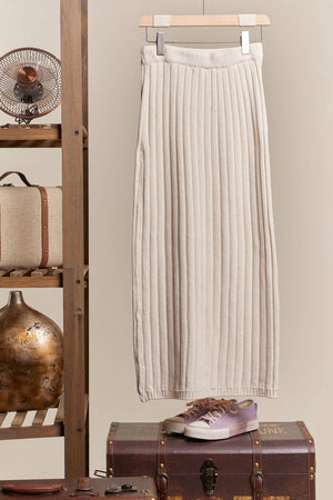 Solid Knit Maxi Skirt