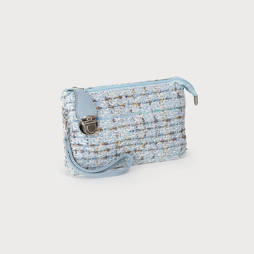 Tweed Crossbody Wristlet