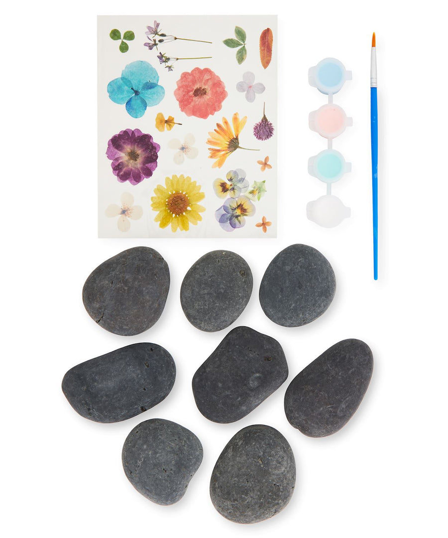 Paint Your Own Flower Rock Diy Kit,