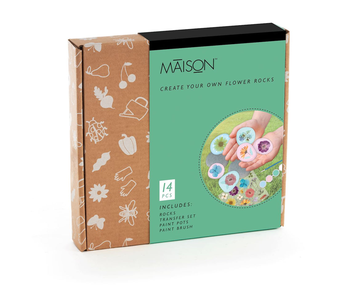 Paint Your Own Flower Rock Diy Kit,