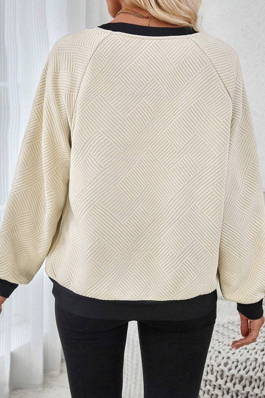 Jet Stream Color Block Edge Sweater