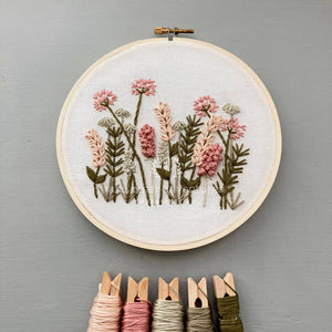 Hand Embroidery Kit - Meadow Blush & Olive