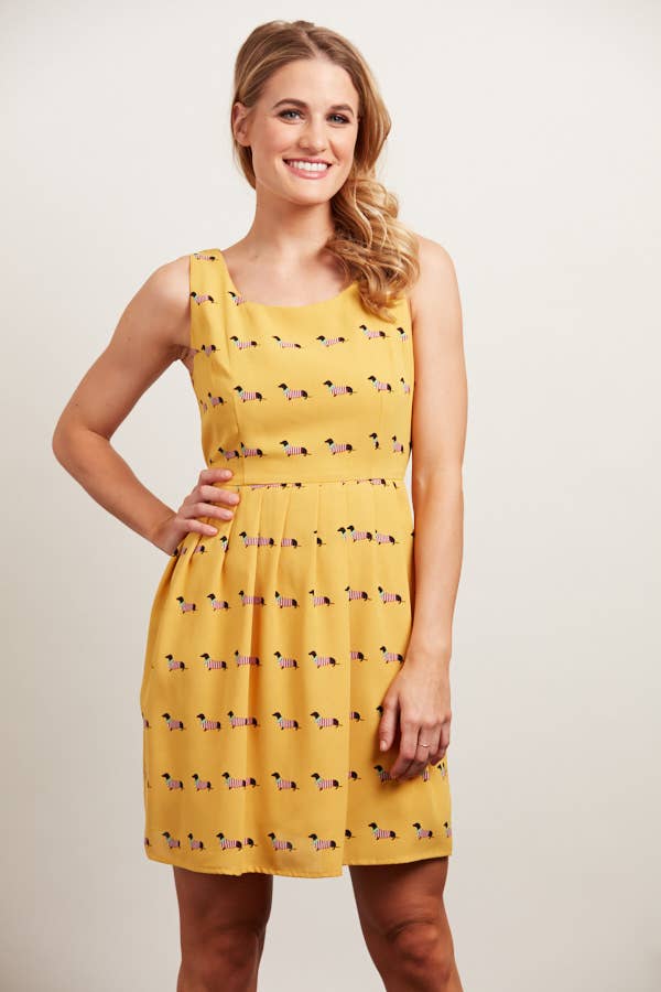 Wiener Dog Print Dressei