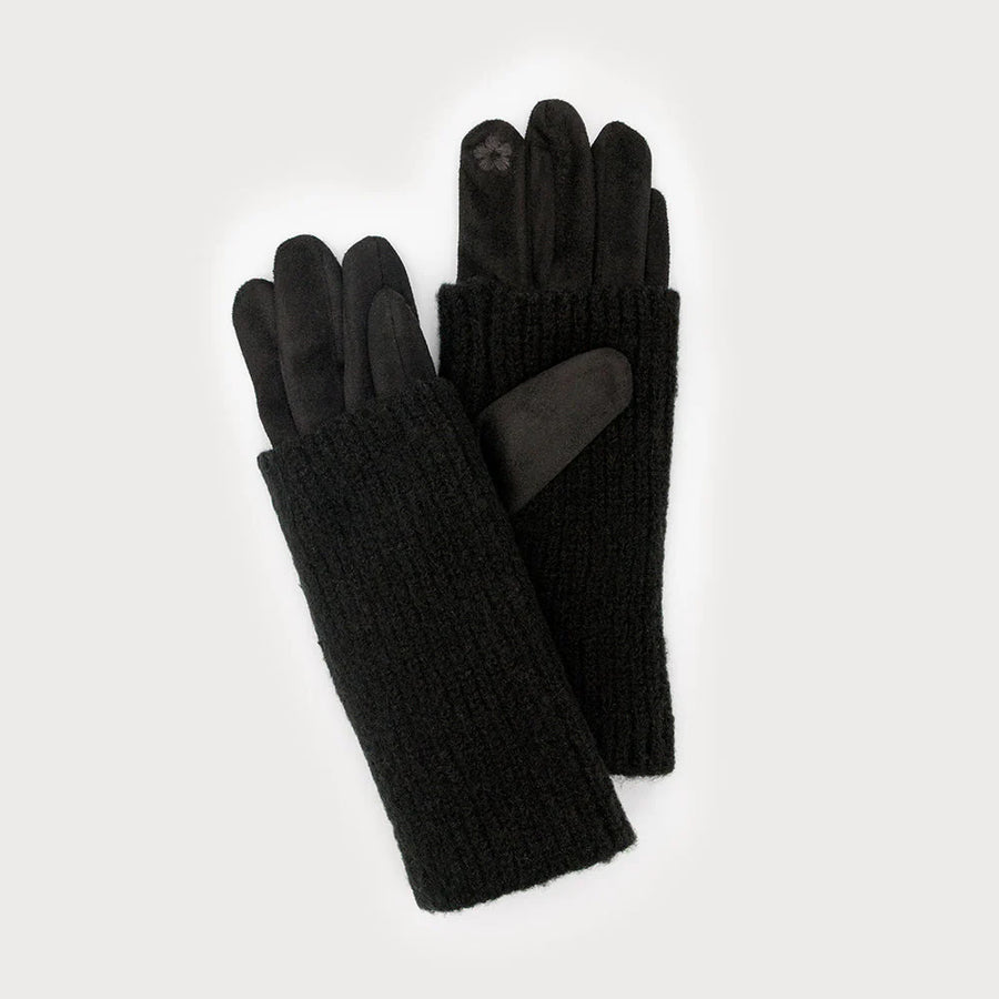 Wrist-Warmer Faux Suede Gloves