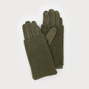 Wrist-Warmer Faux Suede Gloves