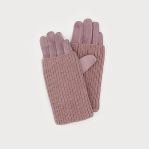 Wrist-Warmer Faux Suede Gloves