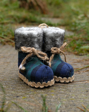 Plaid Boots Ornament