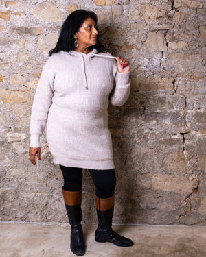 Chunky Waffle Hoodie Tunic