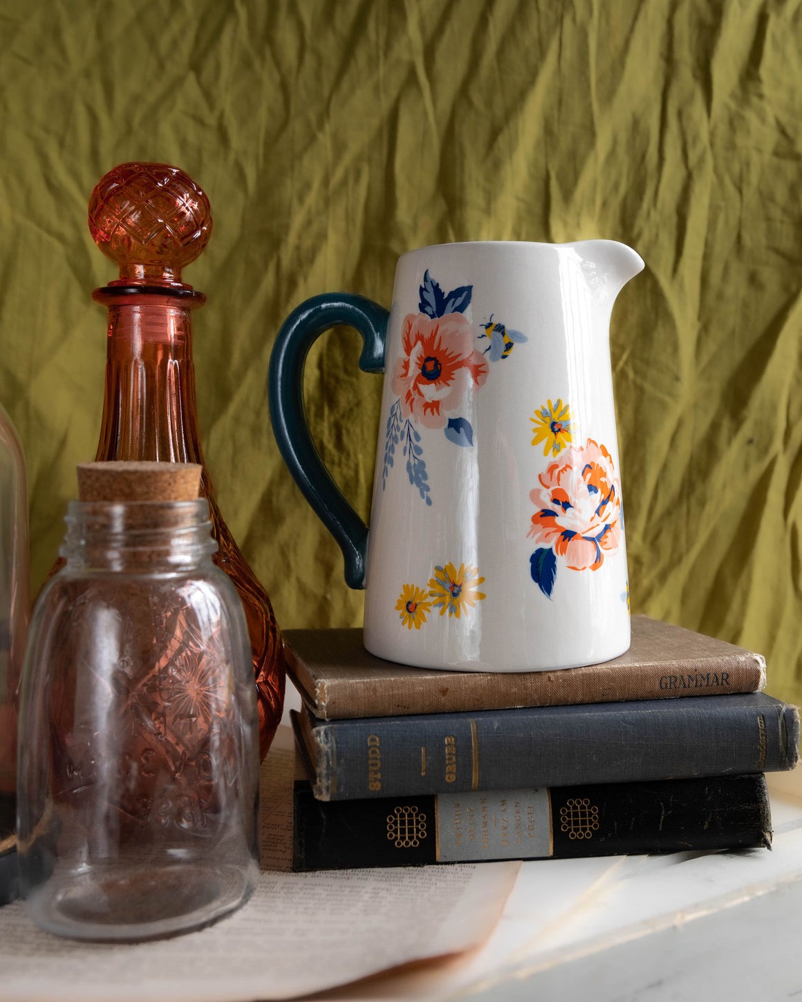 Floral Ceramic Flower Jug