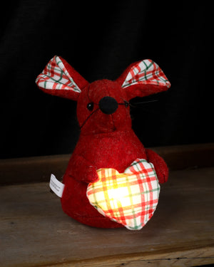 Red Mouse W/Led Heart