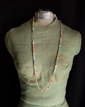 Long Necklace W/Glass Beads