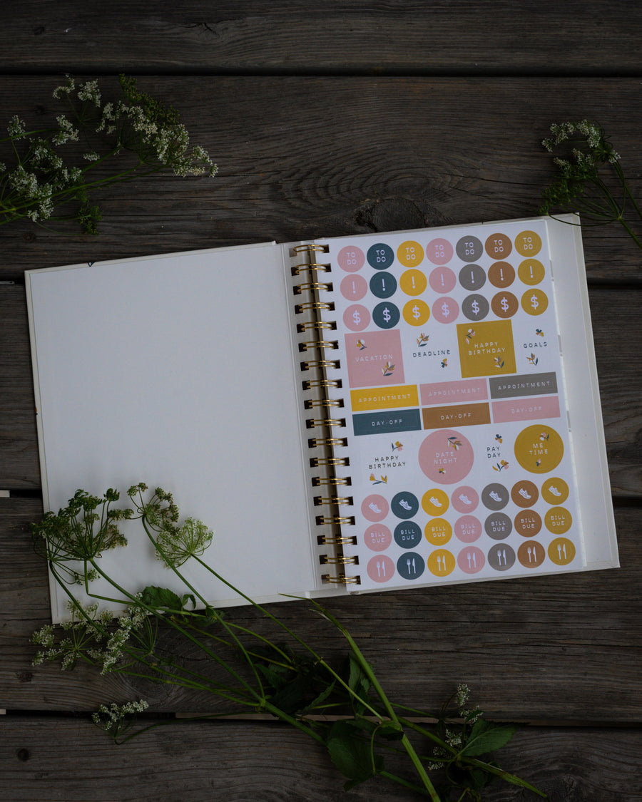 Daily Planner-Blooms Ditsy Cream