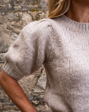 Puff Sleeved Knit Sweater