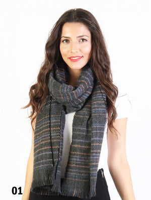 Plaid Yarn Scarf