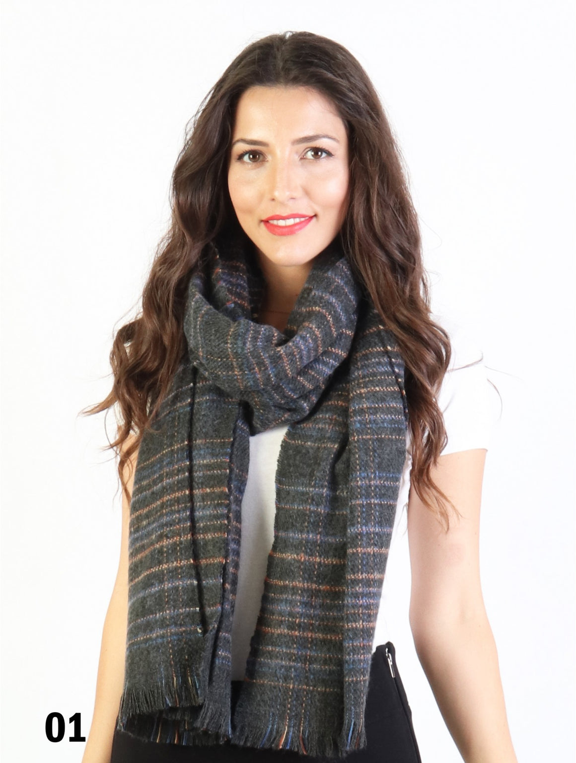 Plaid Yarn Scarf