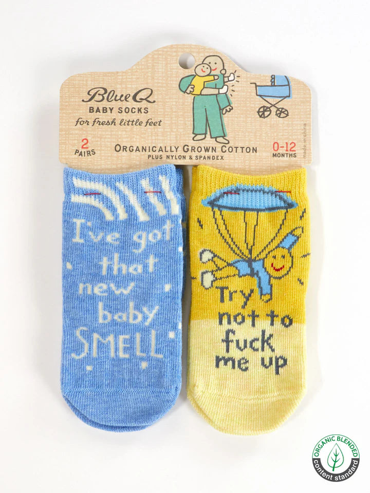 Baby Blue Q Socks