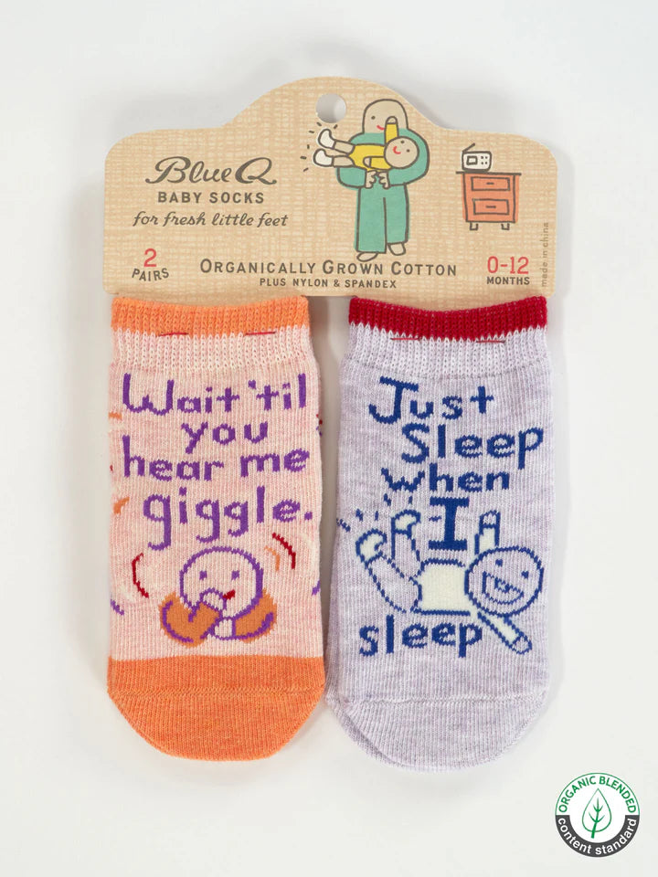 Baby Blue Q Socks