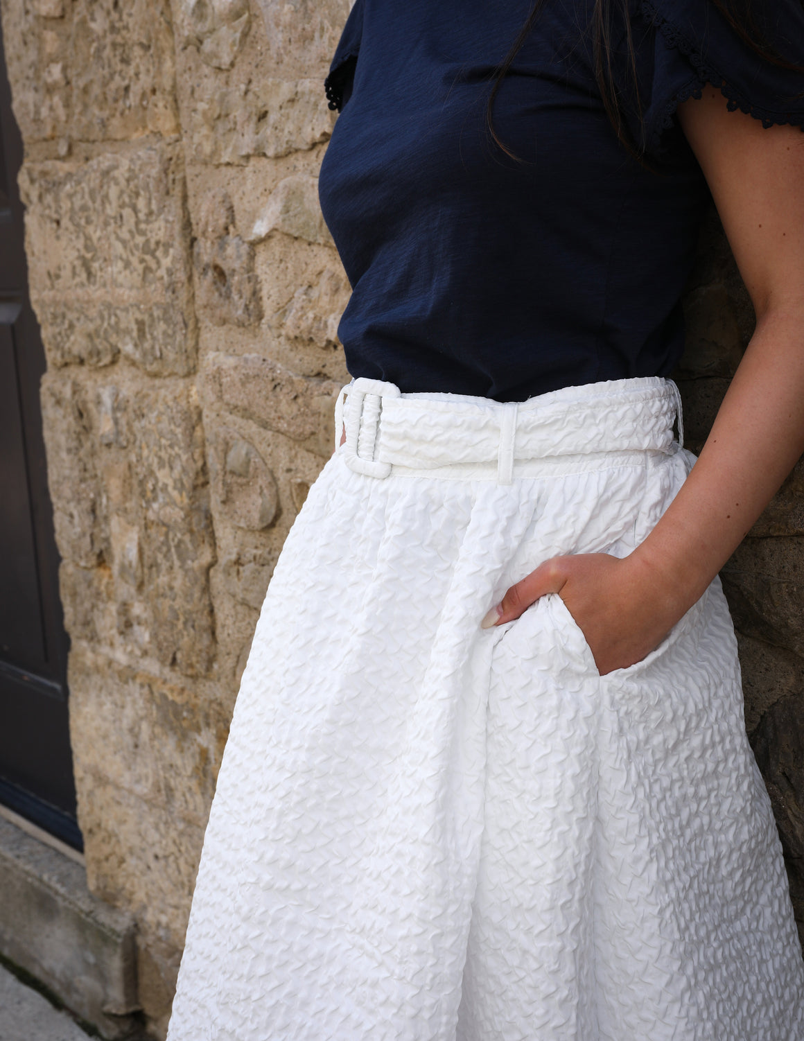 Textured Woven Skirt