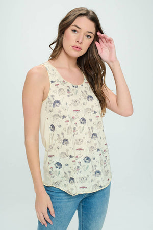 HEDGEHOG FLORAL TANK TOP