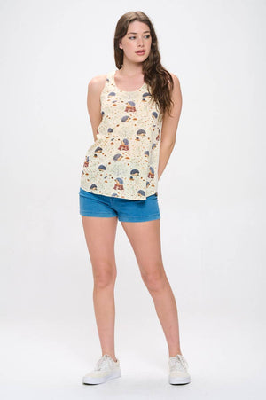 HEDGEHOG PRINT TANK TOPS