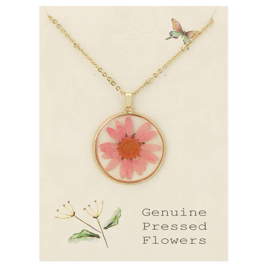 Pink Chrysanthemum Necklace