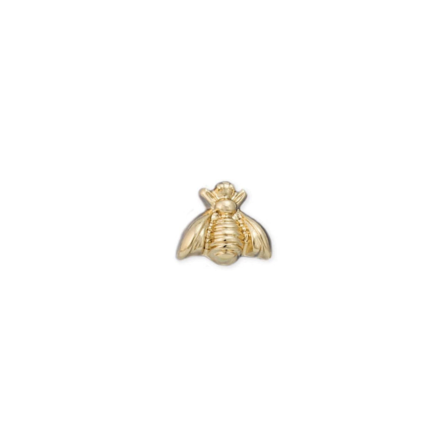 Gold Bee Post Earrings