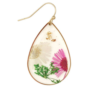 Daisy Dried Flower Earrings