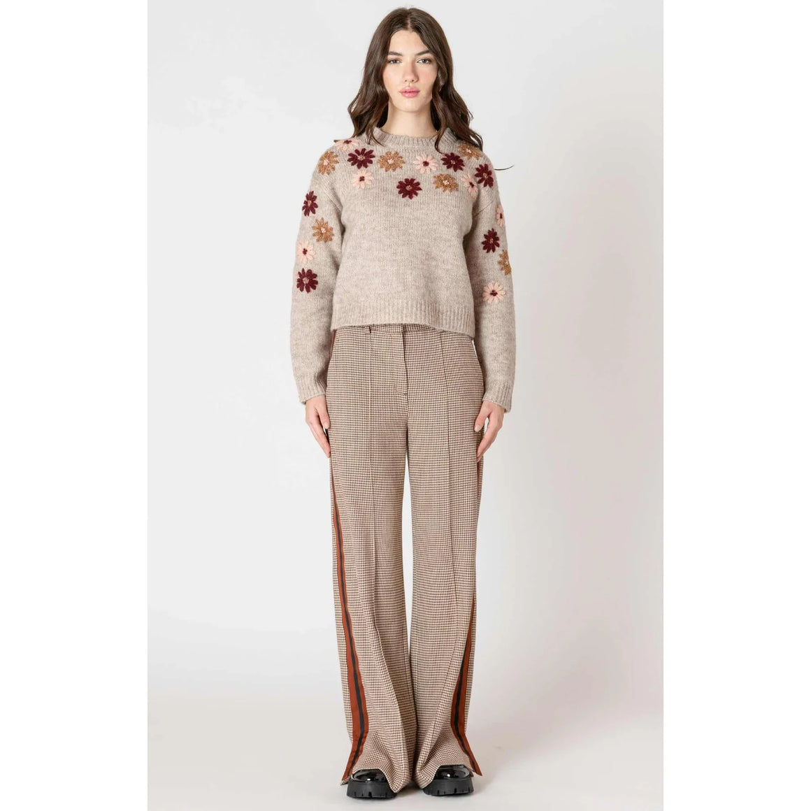 Floral Applique Sweater