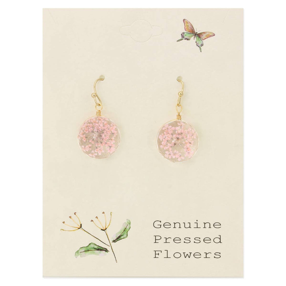 Pink Baby's Breath Earrings