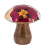 Pressed Flower Pattern Mushroom Decor