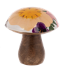 Pressed Flower Pattern Mushroom Decor