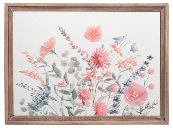 Embossed Wildflower Wall Decor