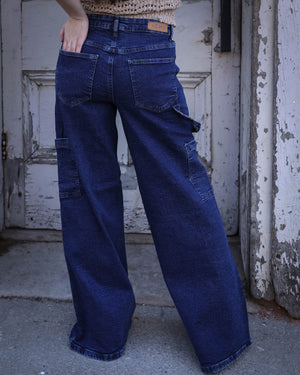 Camryn- Wide Leg Cargo Jeans