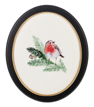 Robin on Evergreen Wall Decor