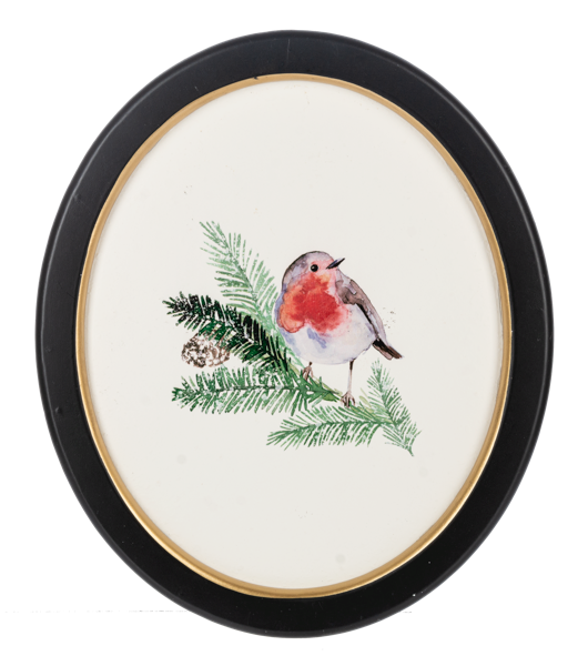 Robin on Evergreen Wall Decor