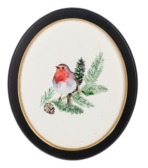 Robin on Evergreen Wall Decor